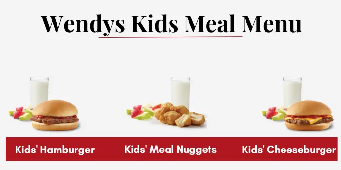 Wendys Kids Meal Menu